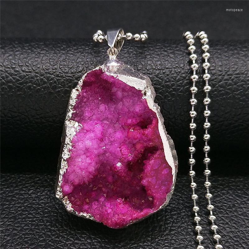 Pendant Necklaces Big Pink Crystal For Women Silver Color Boho Long Charm Jewelry Pierre Naturelle Et Cristaux NXS04
Pendant Necklaces Big Pink Crystal For Women Silver Color Boho Long Charm Jewelry Pierre Naturelle Et Cristaux NXS04