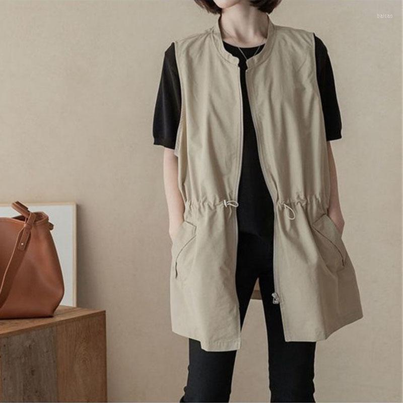 Women's Vests Casual Windbreaker Vest Female Waistcoat 2023 Spring Autumn Drawstring Sleeveless Coat Loose Women Outerwear Top, Black
Women's Vests Casual Windbreaker Vest Female Waistcoat 2023 Spring Autumn Drawstring Sleeveless Coat Loose Women Outerwear Top, Black
