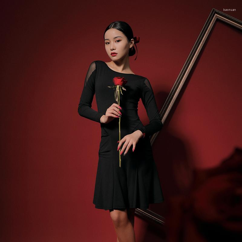 Stage Wear Women's Latin Dance Dress Sexy Slim Long Sleeve Dresses Professional Ballroom Samba Clothes Practice Dancewear DWY4614, Black
Stage Wear Women's Latin Dance Dress Sexy Slim Long Sleeve Dresses Professional Ballroom Samba Clothes Practice Dancewear DWY4614, Black
