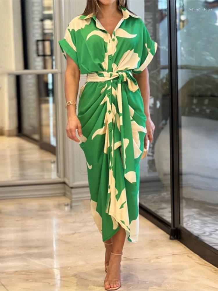 Casual Dresses Summer Women Elegant Printed Button Ruched Bandage Shirt Dress Vintage V Neck Short Sleeve Female Beach Robe, Dark blue
Casual Dresses Summer Women Elegant Printed Button Ruched Bandage Shirt Dress Vintage V Neck Short Sleeve Female Beach Robe, Dark blue
