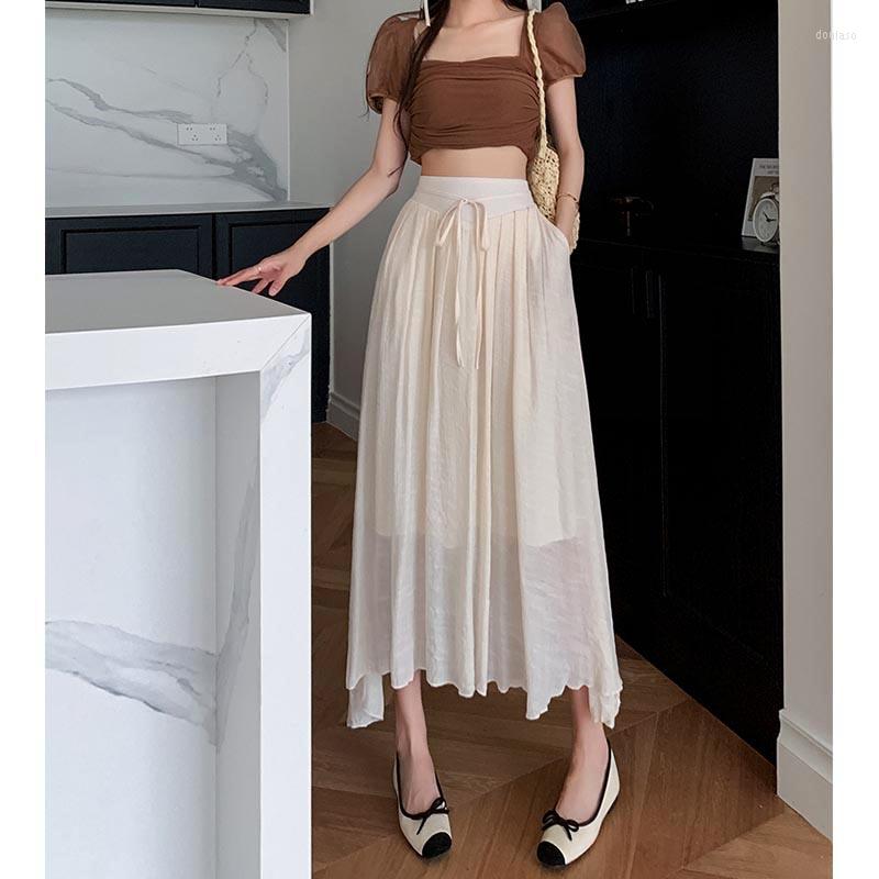 Skirts Women's Y2K Cotton Pleated Half Skirt Female Summer Dress Solid Colour Thin Dancing Party Long Korean Style 2023 Clothes, Black
Skirts Women's Y2K Cotton Pleated Half Skirt Female Summer Dress Solid Colour Thin Dancing Party Long Korean Style 2023 Clothes, Black