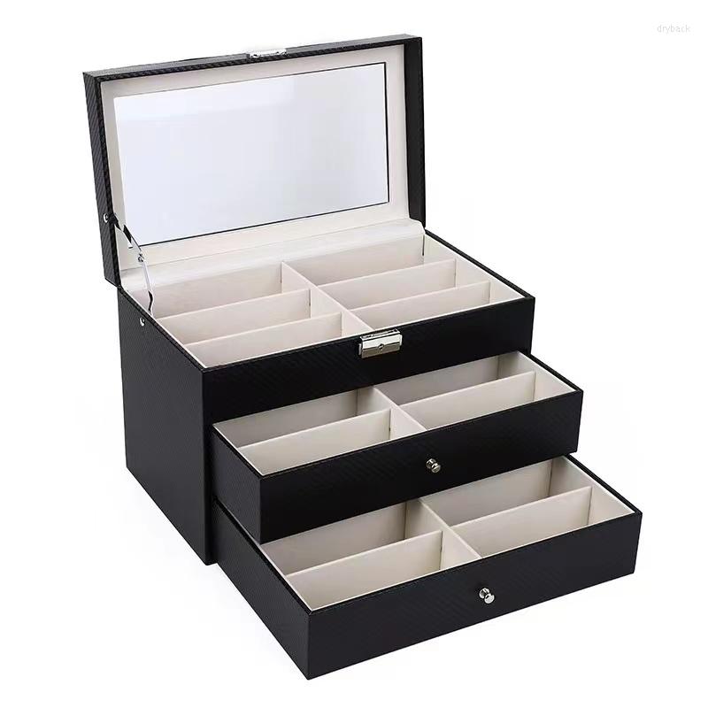 Jewelry Pouches Sunglasses Storage And Display Three-layer 18-Position Glasses Household Collection Box Wholesale 904L Super Watch
Jewelry Pouches Sunglasses Storage And Display Three-layer 18-Position Glasses Household Collection Box Wholesale 904L Super Watch