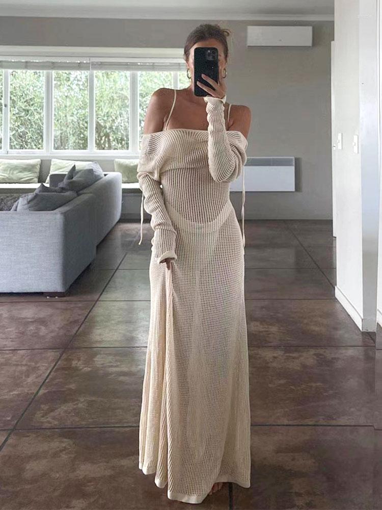 Women' Swimwear 2023 Mesh Long Sleeve Beach Maxi Dress Swimsuit Bikini Cover-ups Women Summer Vacation Sexy Knitted Hollow Out Beachwear, Black
Women' Swimwear 2023 Mesh Long Sleeve Beach Maxi Dress Swimsuit Bikini Cover-ups Women Summer Vacation Sexy Knitted Hollow Out Beachwear, Black
