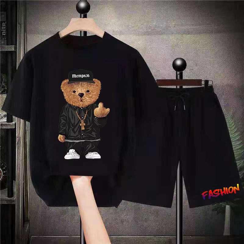 Men' Tracksuits High Quality Cotton T Shirt Shorts 2 Pieces Outfits Fashion Luxury Man Clothing Solid Color Printed Bear Tracksuit Sets Summer 230509, 28
Men' Tracksuits High Quality Cotton T Shirt Shorts 2 Pieces Outfits Fashion Luxury Man Clothing Solid Color Printed Bear Tracksuit Sets Summer 230509, 28