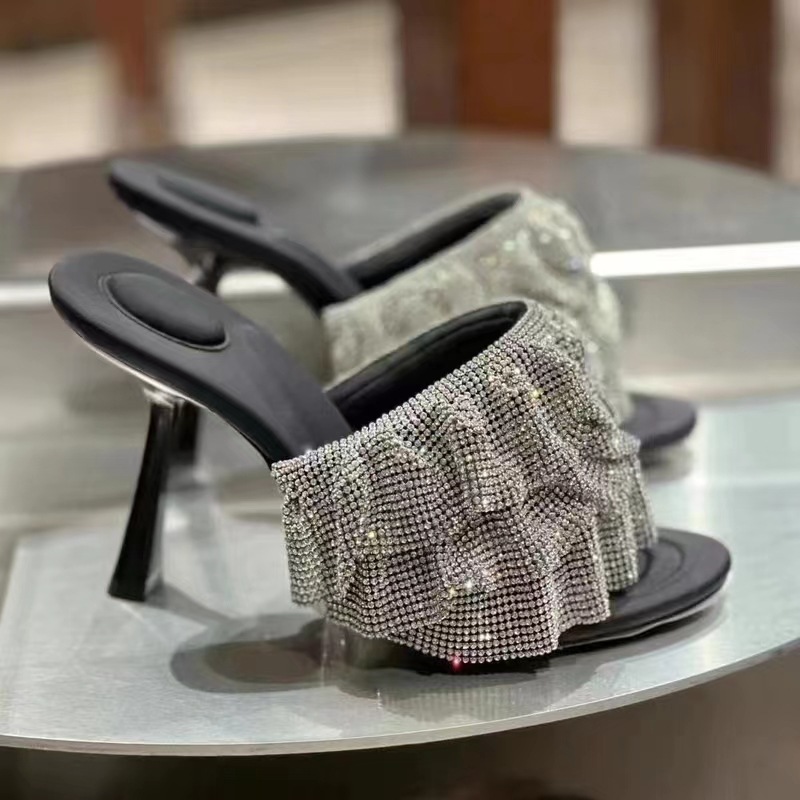 Shiny Rhinestone Square Head Stilettos 2023 Early Spring New Sexy Super High Heels Women's Fashion Temperament Open Toe Sandals, Black
Shiny Rhinestone Square Head Stilettos 2023 Early Spring New Sexy Super High Heels Women's Fashion Temperament Open Toe Sandals, Black