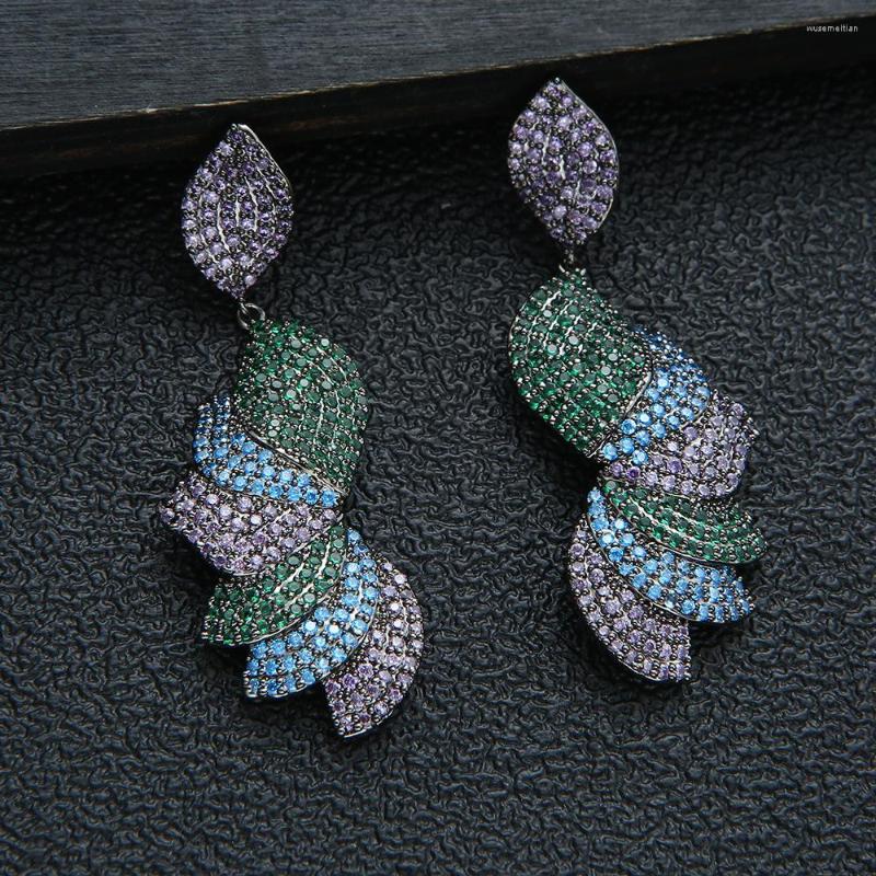 Dangle Earrings Luxury Fashion Multicolor Full Cubic Zirconia Drop For Women Leaves Korean Trend Wedding Party Banquet Jewelry Gift
Dangle Earrings Luxury Fashion Multicolor Full Cubic Zirconia Drop For Women Leaves Korean Trend Wedding Party Banquet Jewelry Gift