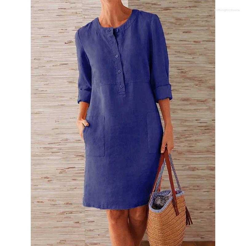 Casual Dresses Cotton Linen Dress Spring Vintage S-5XL Plus Size Long Sleeve Button Pocket Solid Loose Party 2023, Dkq
Casual Dresses Cotton Linen Dress Spring Vintage S-5XL Plus Size Long Sleeve Button Pocket Solid Loose Party 2023, Dkq