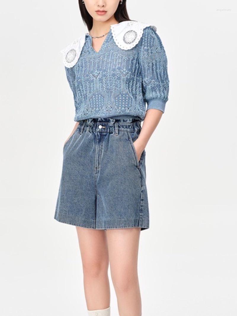 Women's Shorts Women's Blue Or Black Elastic Waist Denim 2023 Summer Straight Ladies Loose Wide Leg Short Jeans
Women's Shorts Women's Blue Or Black Elastic Waist Denim 2023 Summer Straight Ladies Loose Wide Leg Short Jeans