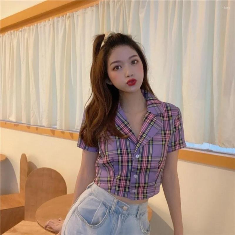 Women's Blouses Plaid Short Sleeve T-Shirt Crop Tops Slim Chic Tunic Elegant Casual Aesthetic Beautiful Woman Blouse Summer 2023 Korean, Black
Women's Blouses Plaid Short Sleeve T-Shirt Crop Tops Slim Chic Tunic Elegant Casual Aesthetic Beautiful Woman Blouse Summer 2023 Korean, Black