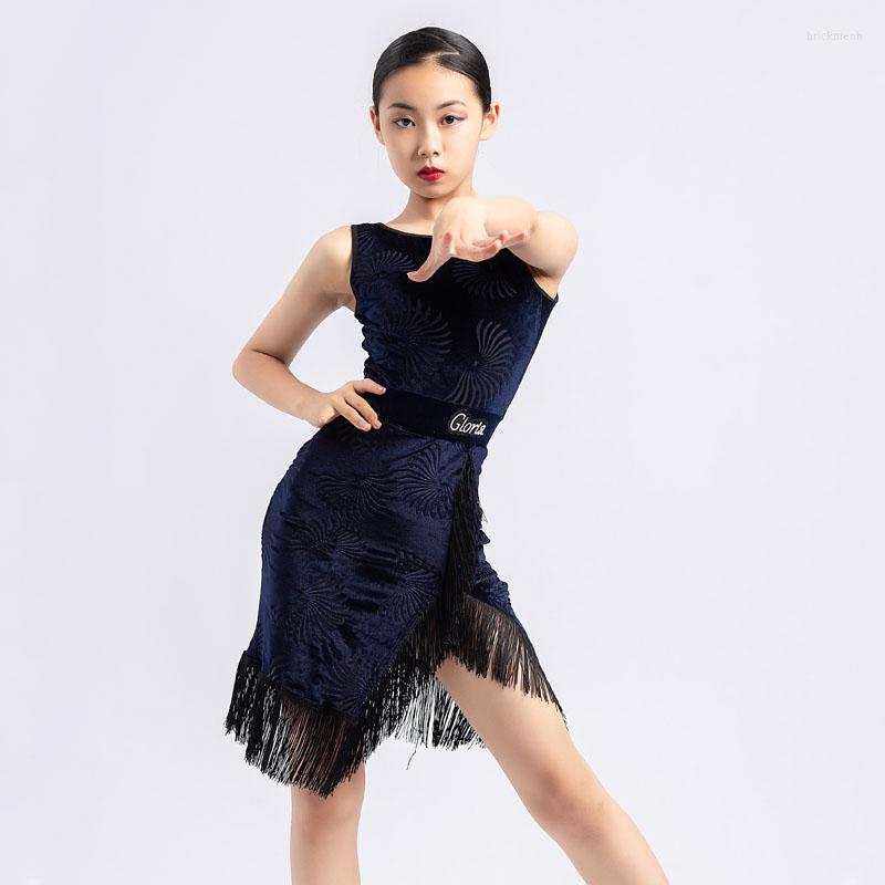 Stage Wear Fringe Tango Dress Girls Velvet Costume Summer Latin Practice Tap Dance Samba Salsa Dancer Outfit DL8206, Blue
Stage Wear Fringe Tango Dress Girls Velvet Costume Summer Latin Practice Tap Dance Samba Salsa Dancer Outfit DL8206, Blue