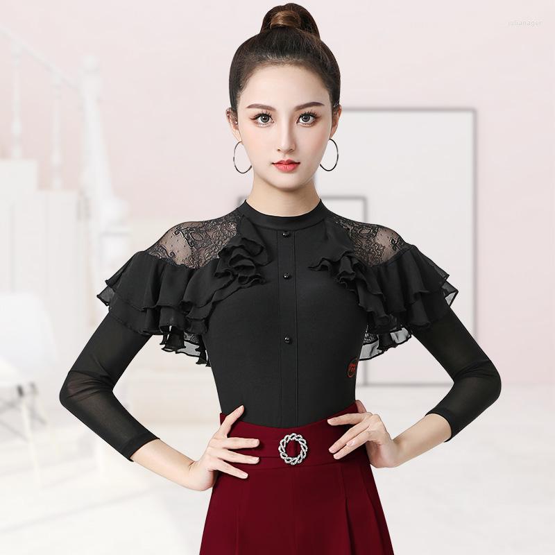 Stage Wear 2023 Latin Dance Tops For Women Mesh Lotus Leaf Turtleneck Rumba Tango Chacha Ballroom Practice Clothes DN13084, Picture shown
Stage Wear 2023 Latin Dance Tops For Women Mesh Lotus Leaf Turtleneck Rumba Tango Chacha Ballroom Practice Clothes DN13084, Picture shown