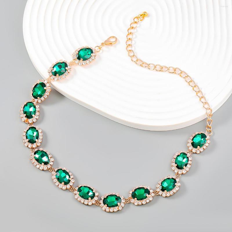 Choker Bright Multilayer Oval Rhinestone Chains Necklaces For Women Luxury Alloy Glass Crystal Necklace Lady Collar Jewelry
Choker Bright Multilayer Oval Rhinestone Chains Necklaces For Women Luxury Alloy Glass Crystal Necklace Lady Collar Jewelry