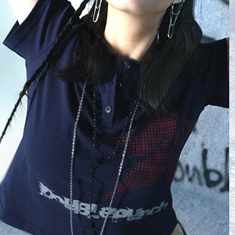 Women's Tanks Camis Xingqing Harajuku Crop Top Japanese Style Star Pattern Round Neck Short Sleeve T Shirts Graphic Tee y2k Women Clothes Streetw