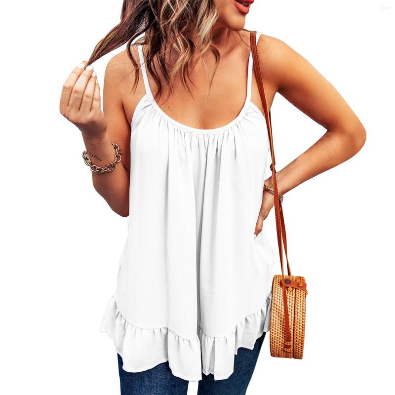 Women' Tanks Spaghetti Camis Strap Summer Ruffle Tops Women Shirts Swing Flounces Tank Patchwork Vests Hem Chiffon Slip Boho Loose Bakless, Black
Women' Tanks Spaghetti Camis Strap Summer Ruffle Tops Women Shirts Swing Flounces Tank Patchwork Vests Hem Chiffon Slip Boho Loose Bakless, Black