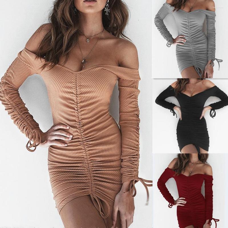 Casual Dresses Autumn Sexy Off Shoulder Bodycon Dress Women Long Sleeve V Neck Mini Party Short Vestidos Femininos, Black
Casual Dresses Autumn Sexy Off Shoulder Bodycon Dress Women Long Sleeve V Neck Mini Party Short Vestidos Femininos, Black