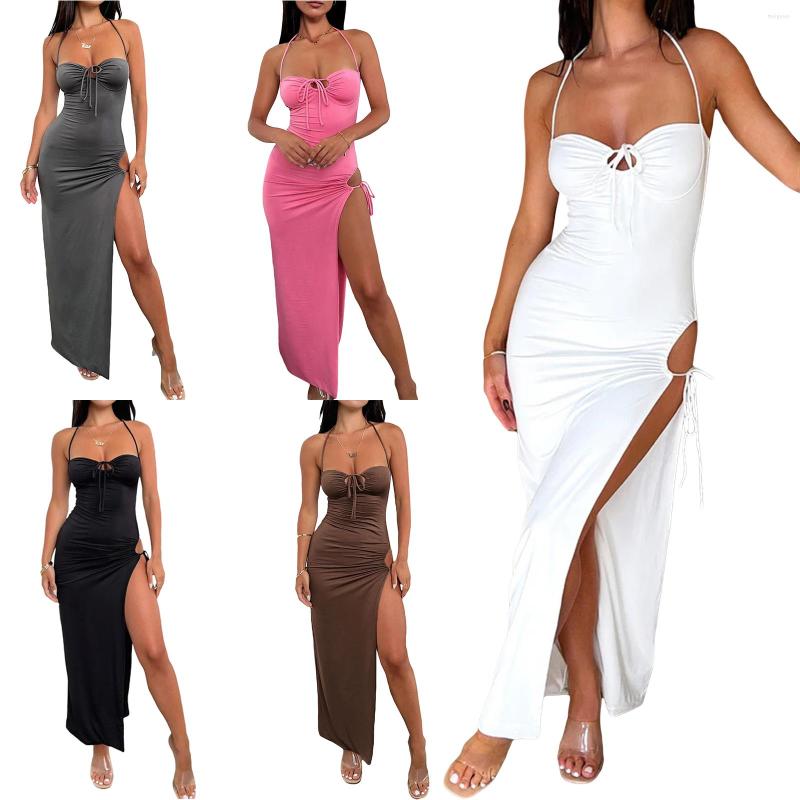 Casual Dresses Women Long Sleeveless Off Shoulder Solid Color Split Party Summer Spring Dress, Black
Casual Dresses Women Long Sleeveless Off Shoulder Solid Color Split Party Summer Spring Dress, Black