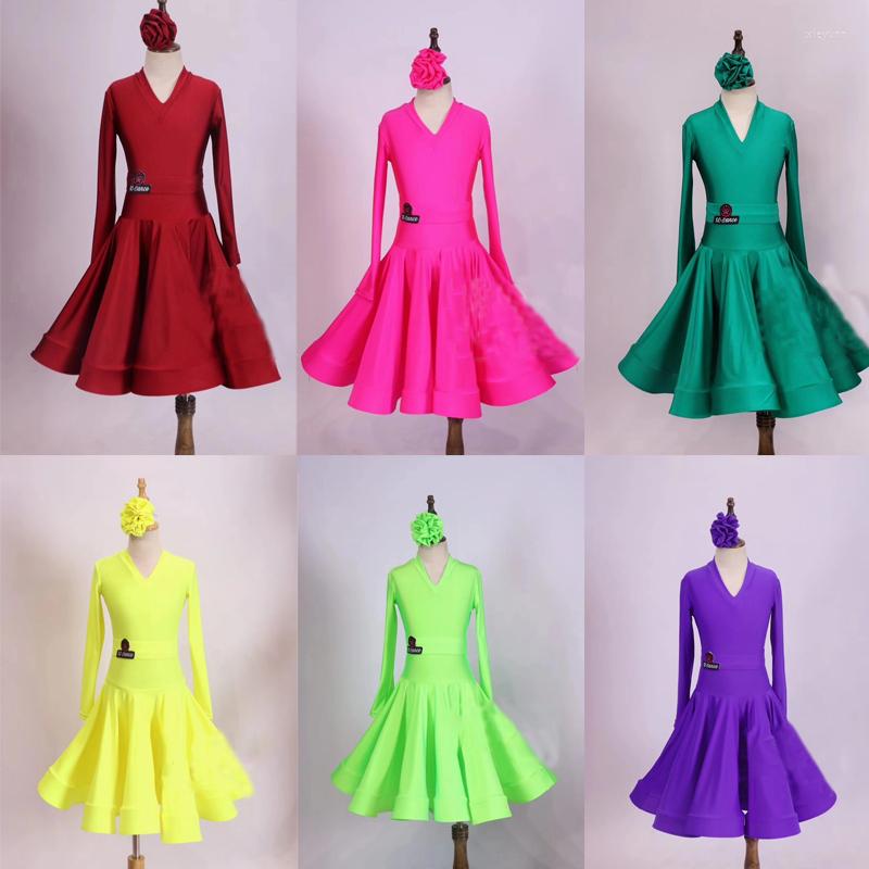 Stage Wear Latin Dance Competition Clothes Girls Professional High-End Costumes 6 Colors Children'S Performance SL4534, Rose red
Stage Wear Latin Dance Competition Clothes Girls Professional High-End Costumes 6 Colors Children'S Performance SL4534, Rose red