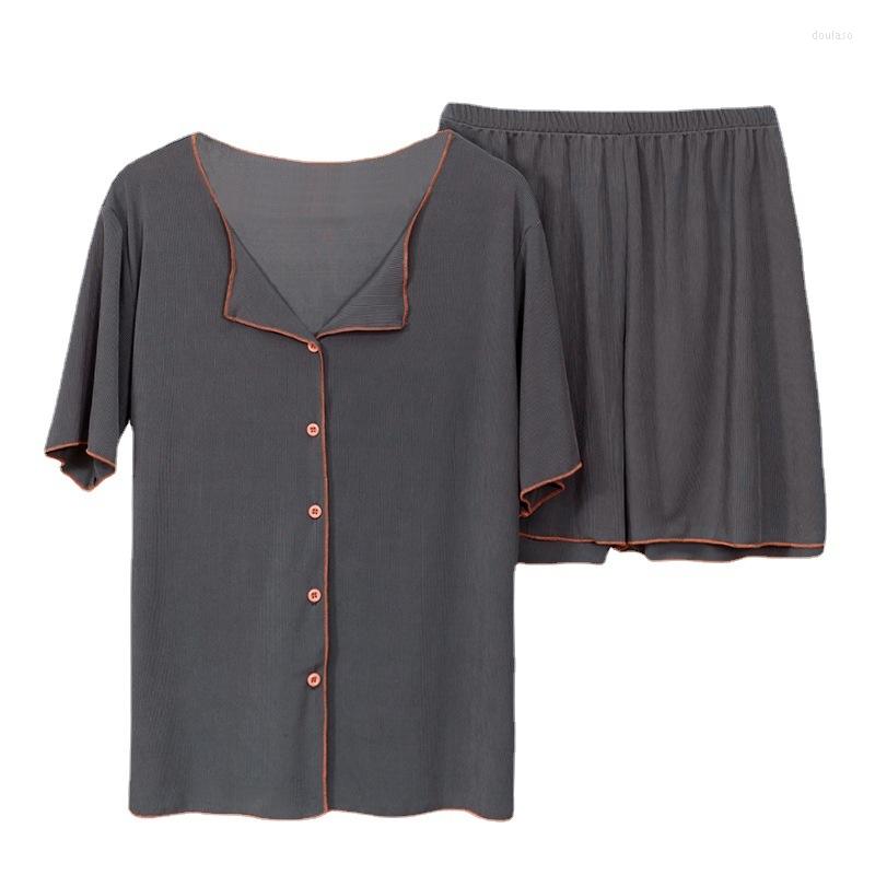 Women's Sleepwear Cardigan Sleep Tops With Shorts 2 Pcs Pajamas Sets For Women's Summer Korean Style Short Sleeve Thin Home Suit, Black
Women's Sleepwear Cardigan Sleep Tops With Shorts 2 Pcs Pajamas Sets For Women's Summer Korean Style Short Sleeve Thin Home Suit, Black