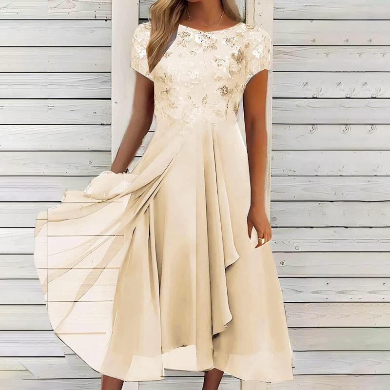 Casual Dresses Women's Chiffon Patchwork Round Neck Sequin Print Maxi Skirt Long Dress Irregular Hem Women Junior Vestidos, Gold
Casual Dresses Women's Chiffon Patchwork Round Neck Sequin Print Maxi Skirt Long Dress Irregular Hem Women Junior Vestidos, Gold