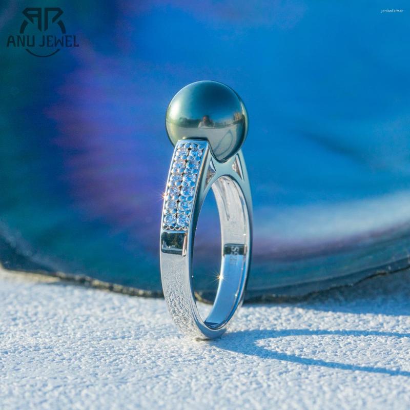 Cluster Rings AnuJewel 9-10mm Natural Tahitian Black Pearl Engagement Ring With Certificate 925 Sterling Silver Moissanite Wholesale
Cluster Rings AnuJewel 9-10mm Natural Tahitian Black Pearl Engagement Ring With Certificate 925 Sterling Silver Moissanite Wholesale