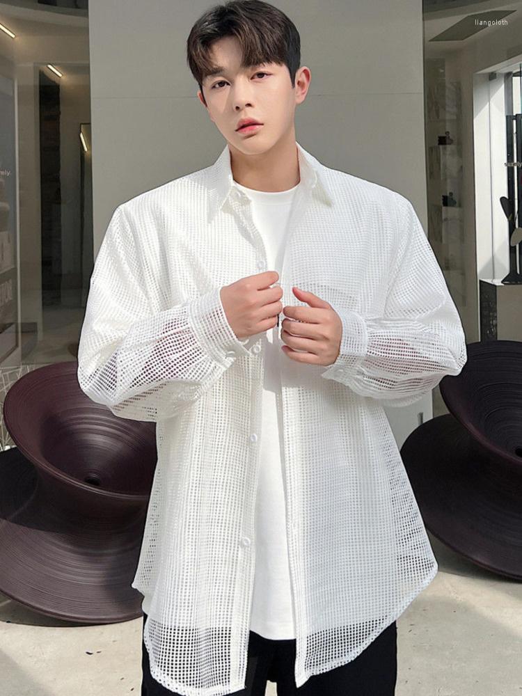 Men's Casual Shirts ERTH Korean Men Shirt Versatile Spring Solid Color Top Mesh Hollow Out 2023 Fashion Single Breasted Temperament, Black
Men's Casual Shirts ERTH Korean Men Shirt Versatile Spring Solid Color Top Mesh Hollow Out 2023 Fashion Single Breasted Temperament, Black