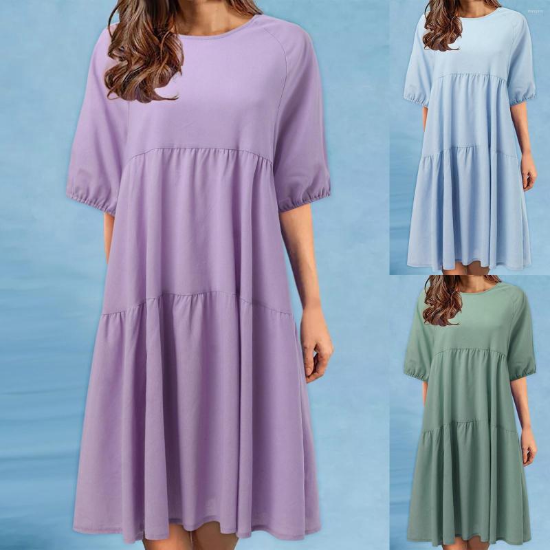 Casual Dresses 2023 Spring Summer Women' Round Neck Short Sleeve Holiday Dress Causal, Blue
Casual Dresses 2023 Spring Summer Women' Round Neck Short Sleeve Holiday Dress Causal, Blue
