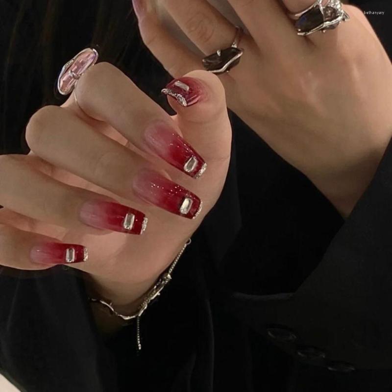 False Nails Long Press Manicure Red Gradient Design Light Mature Charm Full Coverage Fake Removable Ice Crystal Salon Diy Art, Jelly glue model
False Nails Long Press Manicure Red Gradient Design Light Mature Charm Full Coverage Fake Removable Ice Crystal Salon Diy Art, Jelly glue model