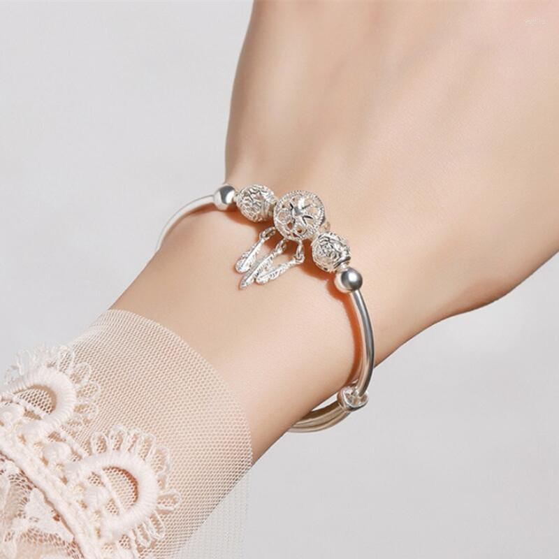 Link Bracelets Silver Color Adjustable Size Dreamcatcher Tassel Feather Charm Bracelet &Bangle For Women Elegant Jewelry Sl209
Link Bracelets Silver Color Adjustable Size Dreamcatcher Tassel Feather Charm Bracelet &Bangle For Women Elegant Jewelry Sl209
