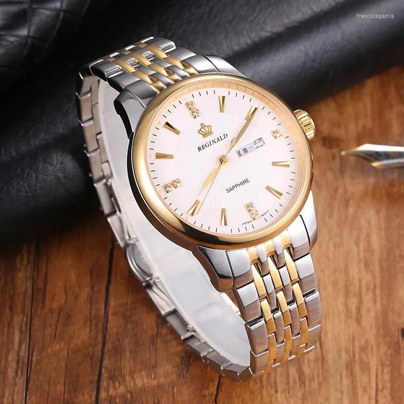 Wristwatches 2023 Men Watch Top REGINALD Stainless Steel Date Day Quartz Boss Business Watches Relogio Masculino, 142736silverblack
Wristwatches 2023 Men Watch Top REGINALD Stainless Steel Date Day Quartz Boss Business Watches Relogio Masculino, 142736silverblack