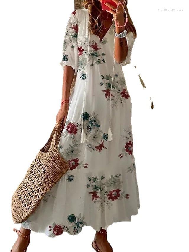 Casual Dresses 2023 Elegant Fashion Dress Commuter Leisure Sweet Loose V-Neck Middle Sleeve Printed Women's Beach Vacation Ottd
Casual Dresses 2023 Elegant Fashion Dress Commuter Leisure Sweet Loose V-Neck Middle Sleeve Printed Women's Beach Vacation Ottd