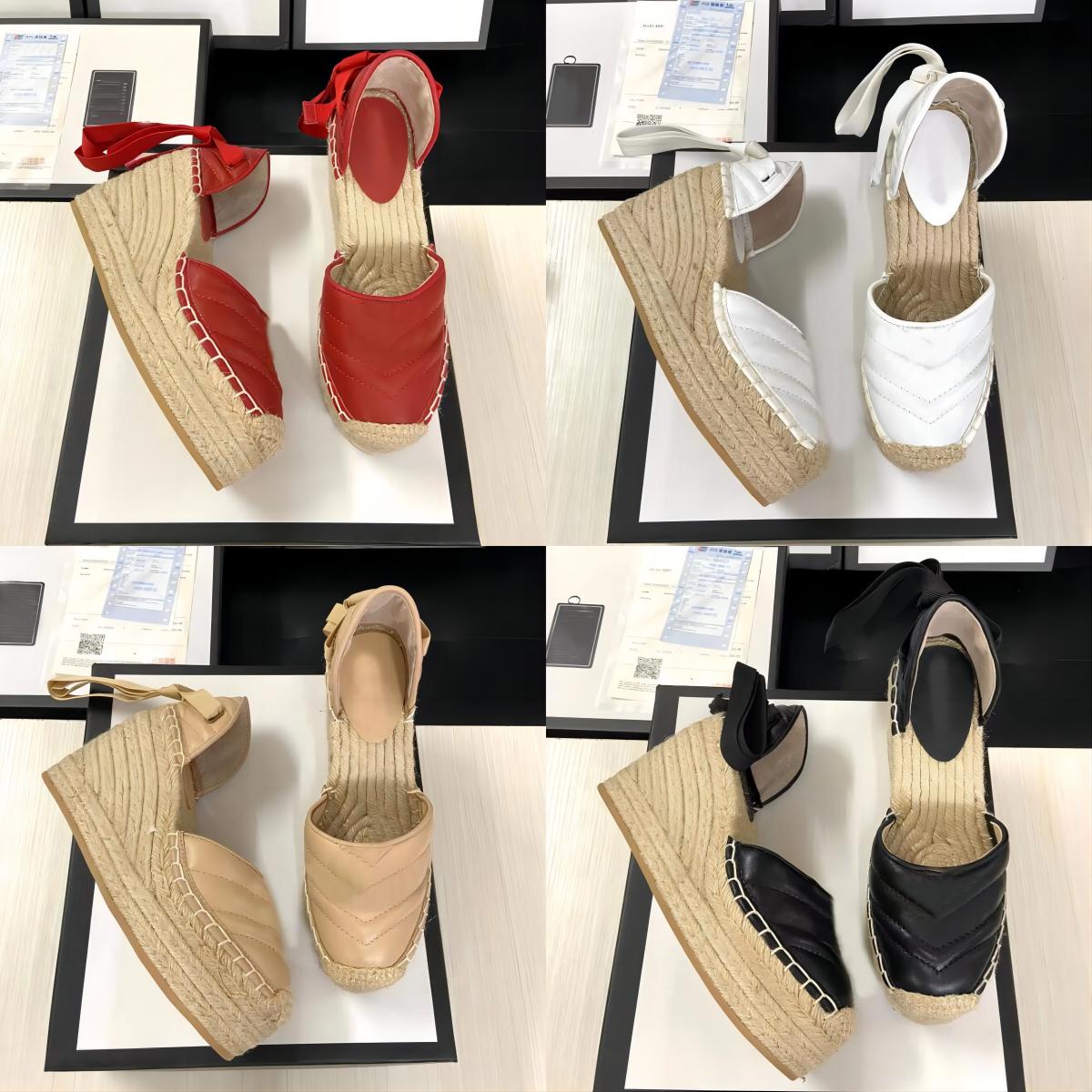 Designer Fisherman shoes Women Wedge Platform Sandals Espadrille shoes Real Leather Ankle Lace-up matelasse espadrille Ladies High Heel 12cm, Color 2
Designer Fisherman shoes Women Wedge Platform Sandals Espadrille shoes Real Leather Ankle Lace-up matelasse espadrille Ladies High Heel 12cm, Color 2
