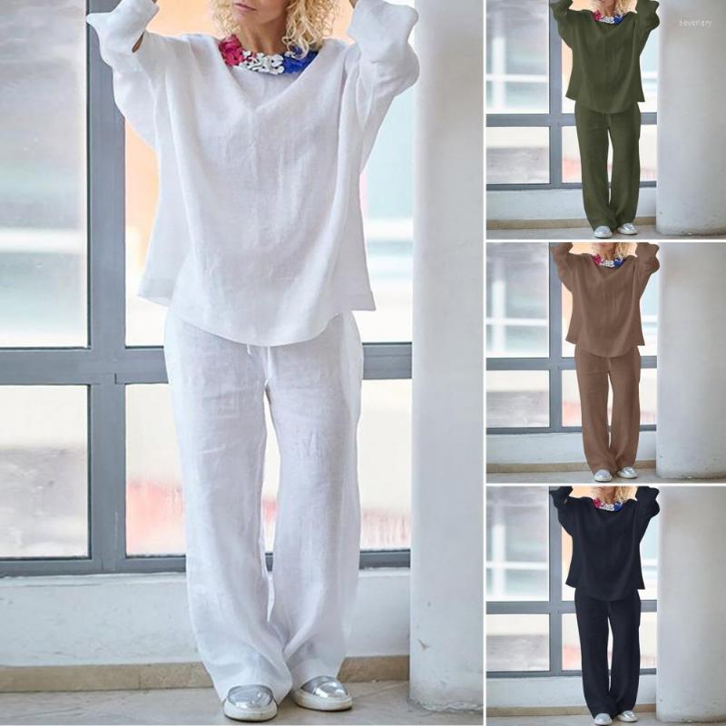 Women's Two Piece Pants 2 Pcs/Set Chic Loose Full Length Autumn Shirt Set Lady Tops Trousers Suit Mid Waists Soft, White
Women's Two Piece Pants 2 Pcs/Set Chic Loose Full Length Autumn Shirt Set Lady Tops Trousers Suit Mid Waists Soft, White