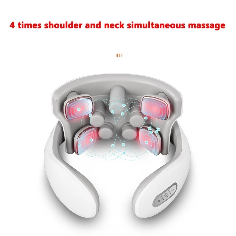 Other Massage Items Smart Electric Neck r Shoulders Vibration Compress Voice r For Muscle Relieve Vertebra Vertetis 230508