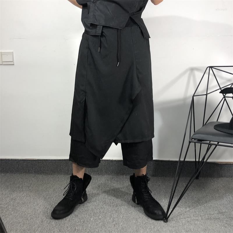 Men' Pants Men Straight Trousers Spring And Summer Personality False Two Japanese Street Irregular Leisure Large Size Seven, Black
Men' Pants Men Straight Trousers Spring And Summer Personality False Two Japanese Street Irregular Leisure Large Size Seven, Black