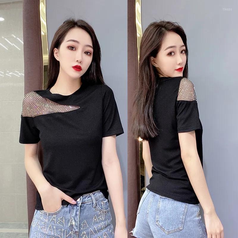 Women' T Shirts Diamonds Cut Out Patchwork Gauze Aesthetic Design Women' Summer Tee Shirt Short Sleeve See Through Loose Casual 2023, Black
Women' T Shirts Diamonds Cut Out Patchwork Gauze Aesthetic Design Women' Summer Tee Shirt Short Sleeve See Through Loose Casual 2023, Black
