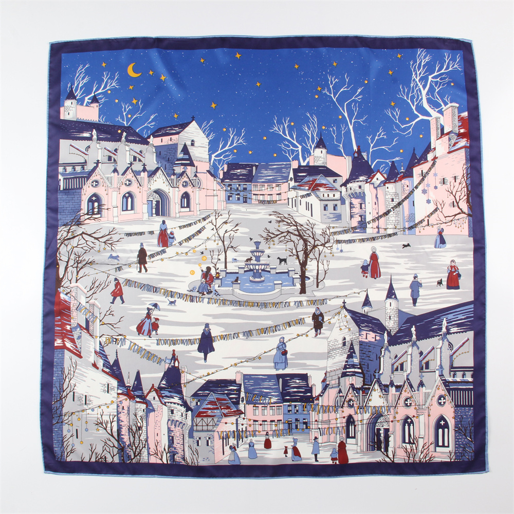 Sarongs POBING Manual Hand Rolled Twill Silk Scarf Women Town Print Square Scarves Echarpes Foulards Femme Wrap Bandana Small Hijab 90CM 230508
Sarongs POBING Manual Hand Rolled Twill Silk Scarf Women Town Print Square Scarves Echarpes Foulards Femme Wrap Bandana Small Hijab 90CM 230508