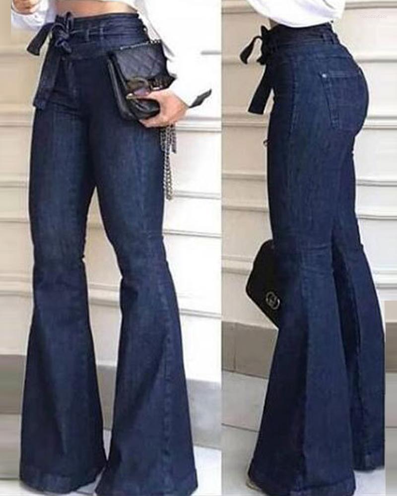 Women' Pants Women Clothing Long Skinny Casual Trousers Flared High Waist Leg Jeans With Pocket, Blue
Women' Pants Women Clothing Long Skinny Casual Trousers Flared High Waist Leg Jeans With Pocket, Blue