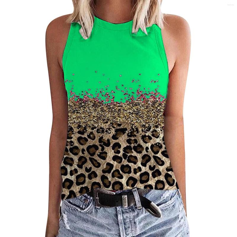 Women' Tanks Top Women Vest 2023 Summer Fashion Contrast Leopard Print Casual Notch Neck Sleeveless Daily Vacation Tank Clothing Clothes, Blue 
Women' Tanks Top Women Vest 2023 Summer Fashion Contrast Leopard Print Casual Notch Neck Sleeveless Daily Vacation Tank Clothing Clothes, Blue