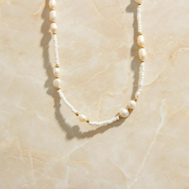 Chains Lsbella-FJ Vintage Love Gold Plated Girl Necklace Freshwater Pearl Stitching Glass Bead Maxi Bone
Chains Lsbella-FJ Vintage Love Gold Plated Girl Necklace Freshwater Pearl Stitching Glass Bead Maxi Bone