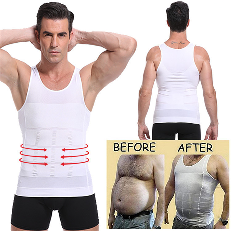 Mens Tank Tops Tight Skinny Slimming Elastic Body Shapewear Vest Shirt Sports Fitness Compression Abdomen Tummy Waist Control 230509 - view 3