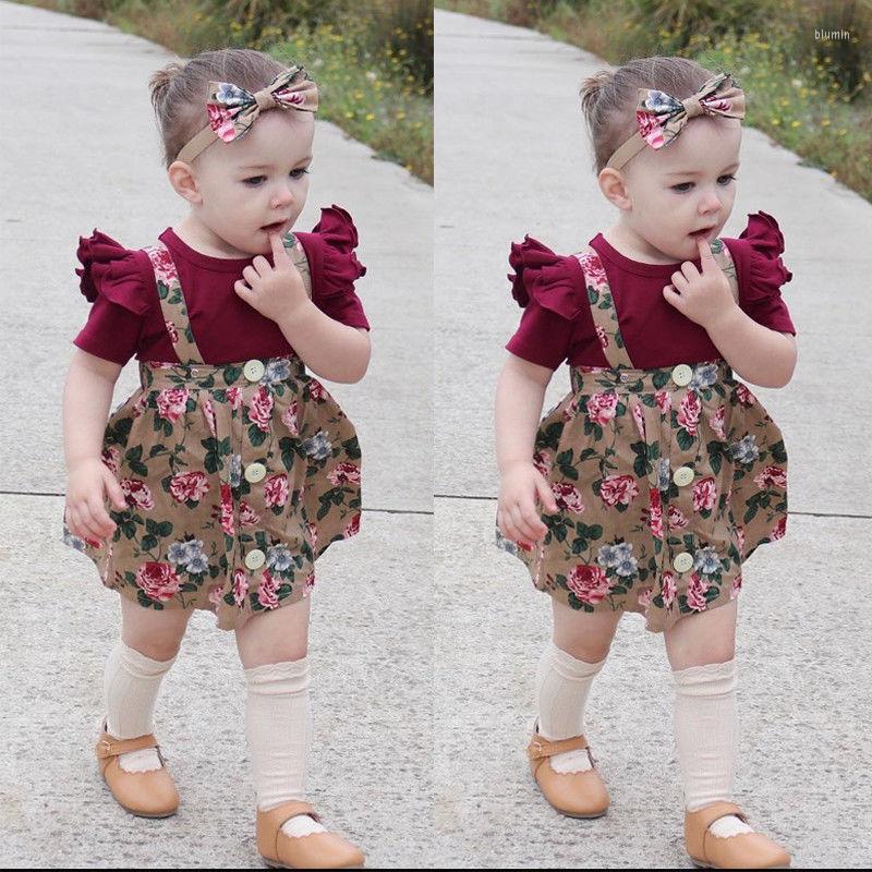 Clothing Sets 2 Pieces Ruffled Short Sleeve Bodysuit Romper And Floral Suspender Skirt Set For Baby Girl Clothes, Picture shown
Clothing Sets 2 Pieces Ruffled Short Sleeve Bodysuit Romper And Floral Suspender Skirt Set For Baby Girl Clothes, Picture shown