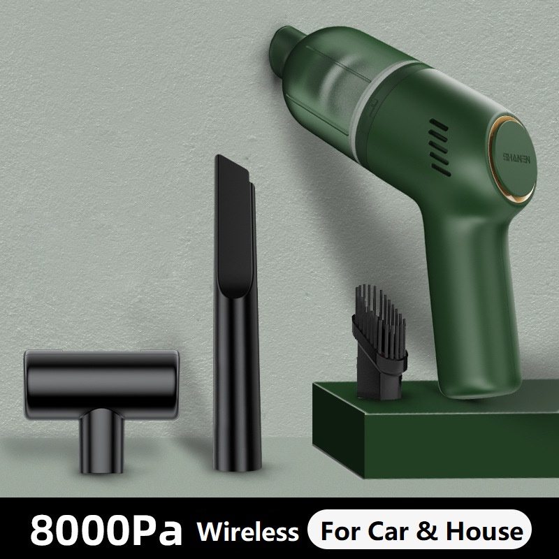 Car Vacuum Cleaner Mini Handheld Portable Auto Home Cleaning Cordless 8000Pa Wireless With Built-in Battery