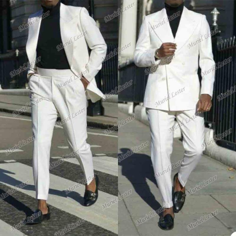 Men's Suits & Blazers Traje Hombre White Wedding For Men Double Breasted Blazer Pants Groom Wear Smoking Business 2 Pieces Male Fashion Clot, Navy blue
Men's Suits & Blazers Traje Hombre White Wedding For Men Double Breasted Blazer Pants Groom Wear Smoking Business 2 Pieces Male Fashion Clot, Navy blue