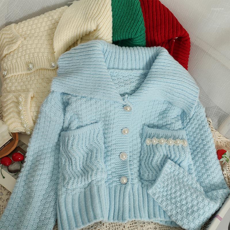 Women's Knits Short Coat Outerwear Casual Loose Single Breasted Button Pocket Women Knitted Sweater Cardigans Turn-down Collar Long Sleeve, Green
Women's Knits Short Coat Outerwear Casual Loose Single Breasted Button Pocket Women Knitted Sweater Cardigans Turn-down Collar Long Sleeve, Green