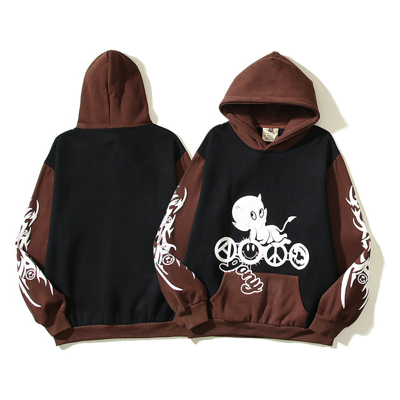 Patchwork Sweatshirts Hoodies Men Hip Hop Foam Print Pullover Hoode Big Size Khaki Pullovers, Brown
Patchwork Sweatshirts Hoodies Men Hip Hop Foam Print Pullover Hoode Big Size Khaki Pullovers, Brown