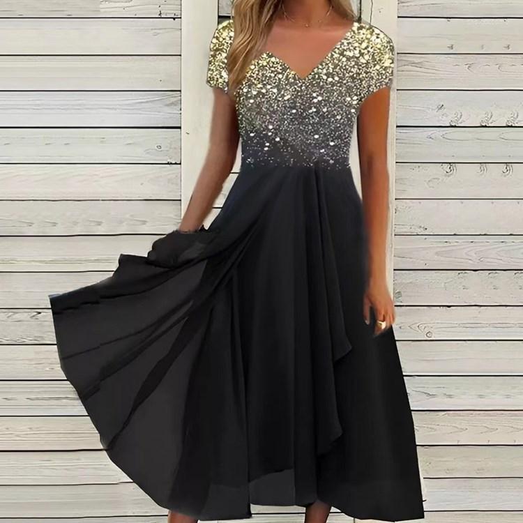 Casual Dresses 2023 Temperament Celebrity Women' Dress Fashion Chiffon Flare Splice V-neck Printed Elegant
Casual Dresses 2023 Temperament Celebrity Women' Dress Fashion Chiffon Flare Splice V-neck Printed Elegant