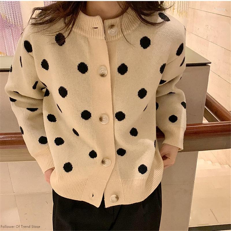 Women's Knits Elegant Polka Dots Regular Autumn Preppy Style Student Loose Fresh Knitted Cardigans Simple Full-Sleeved Sweaters Tops Korean, Apricot
Women's Knits Elegant Polka Dots Regular Autumn Preppy Style Student Loose Fresh Knitted Cardigans Simple Full-Sleeved Sweaters Tops Korean, Apricot
