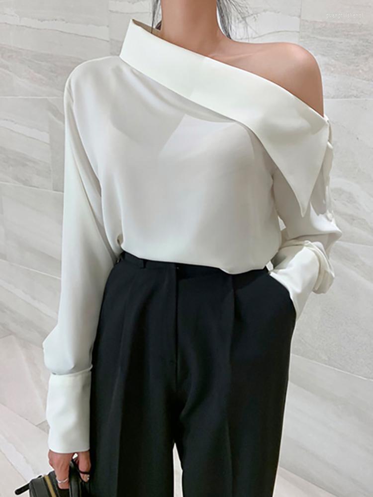 Women's Blouses White Chiffon Blouse Women Off Shoulder Skew Collar Shirt Long Sleeve Ladies Tops Korean Fashion Womens Clothing Blusas, Black
Women's Blouses White Chiffon Blouse Women Off Shoulder Skew Collar Shirt Long Sleeve Ladies Tops Korean Fashion Womens Clothing Blusas, Black