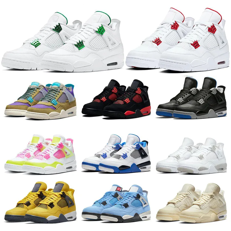 4 4s Mens Womens Jumpman Basketball Shoes For Og 4s Seafoam Military Black Cat Sail Red Thunder White Blue Cactus Pink Yellow University Inf, (15)
4 4s Mens Womens Jumpman Basketball Shoes For Og 4s Seafoam Military Black Cat Sail Red Thunder White Blue Cactus Pink Yellow University Inf, (15)