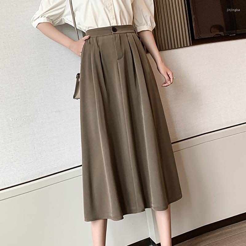 Skirts For Women Summer Midi Skirt Korean Fashion Womens Clothing Office Lady Button Black Pleated Faldas Largas Mujer, Apricot
Skirts For Women Summer Midi Skirt Korean Fashion Womens Clothing Office Lady Button Black Pleated Faldas Largas Mujer, Apricot